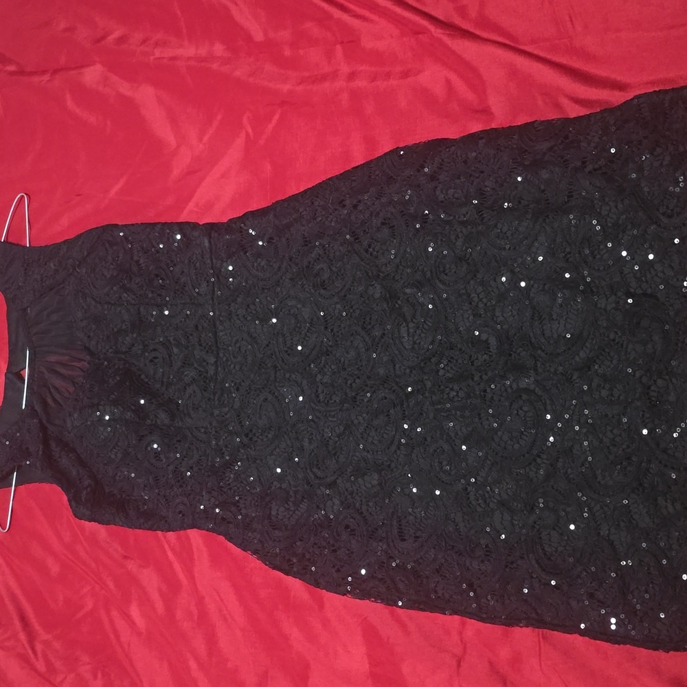 City Studio Elegant Black Lace Mini Dress Size 5